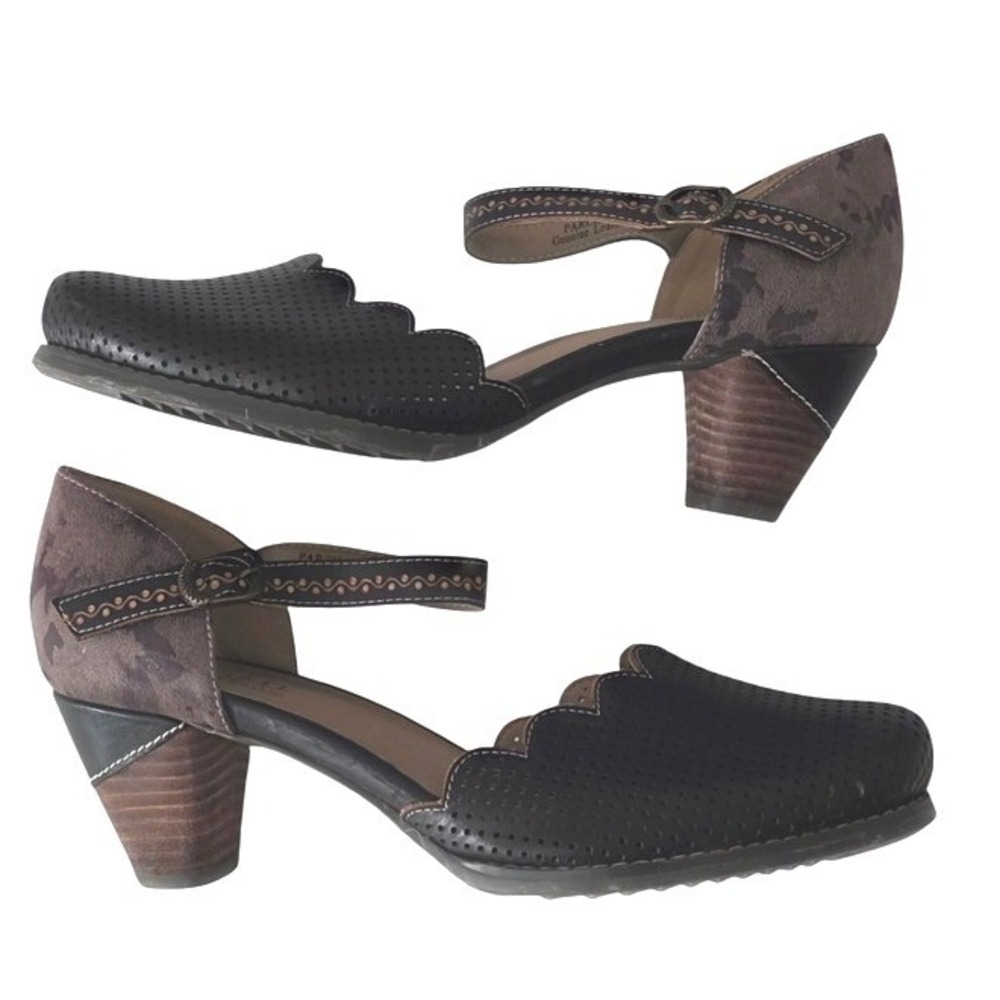 L'Artiste Spring Step Parchelle Mary Janes Retro Pumps Shoes US 11 Boho Leather